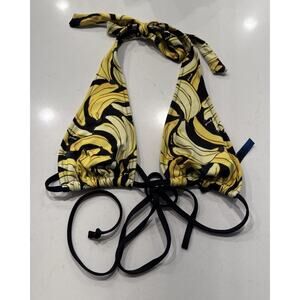 Victoria’s Secret Pink Swim Triangle Banana Print Bikini Top Women’s Size Large